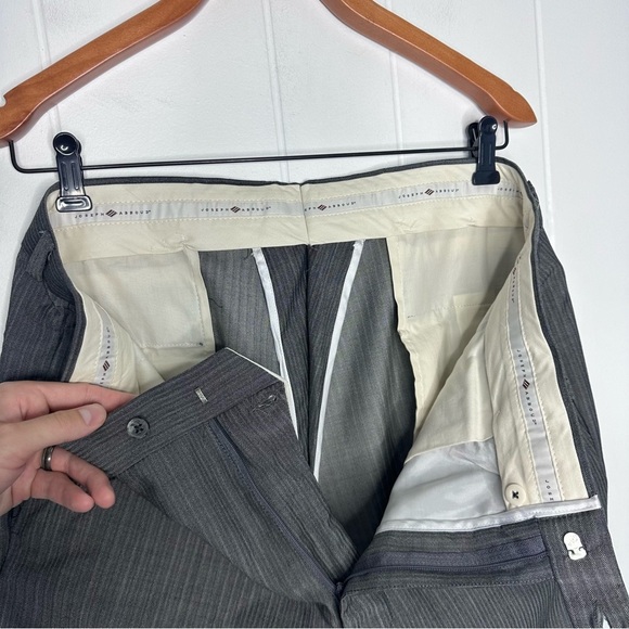 Joseph Abboud DRAGO Super 110s Herringbone Slim Fit Suit - Picture 11 of 12